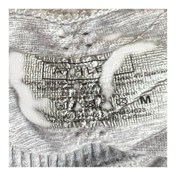 Athleta Womens Size Medium Sojourn Tank Top Gray Seamless Striped Racerback - Picture 5 of 6